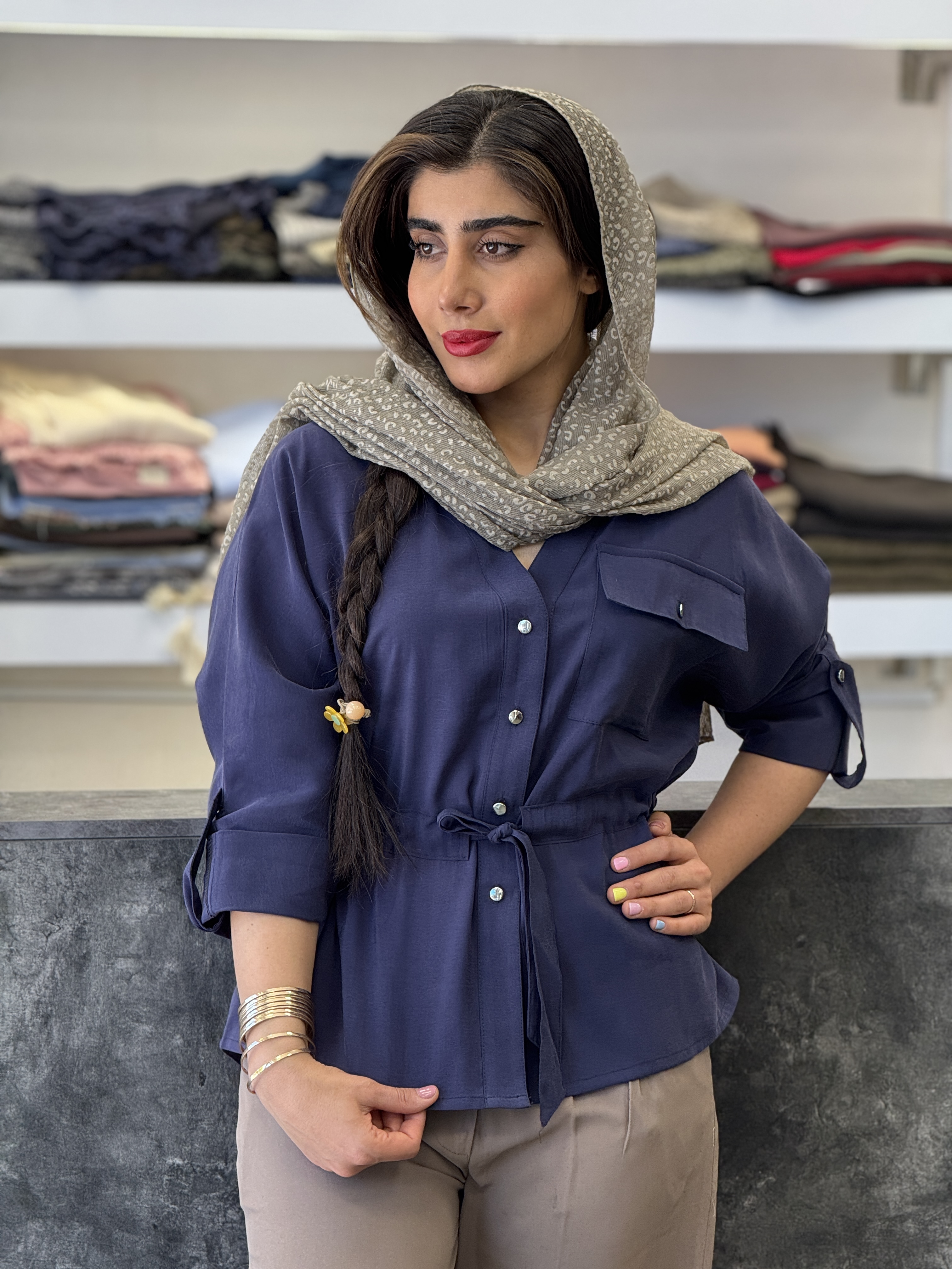 شومیز زنانه سیلک لخت