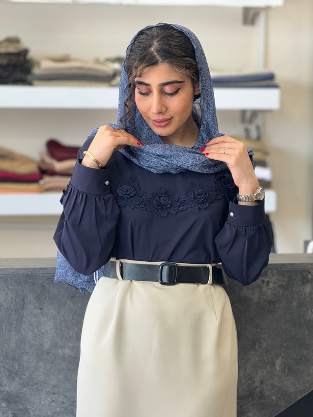 شومیز سینه گل رز