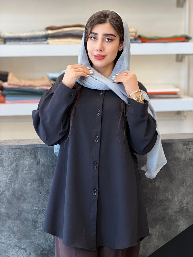 شومیز مانتویی قد ۹۰ جنس کریشه درجه یک