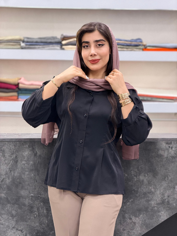 شومیز ساعت شنی کرپ تانیا